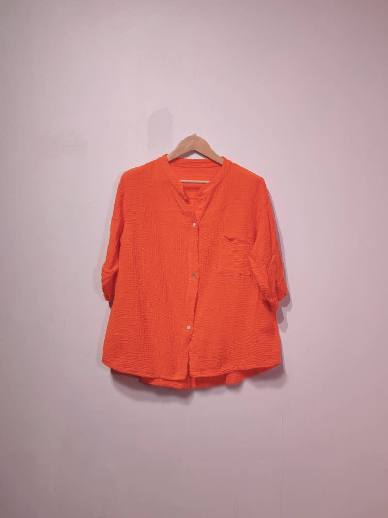 Pomelo paris - Vendita all'ingrosso Camicia button down - Donna - Camicia leggera in cotone gas1