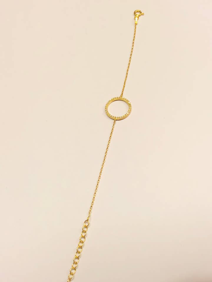 Luna Disc Bracelet Dourado Silver 925 for wholesale by DEMARCA