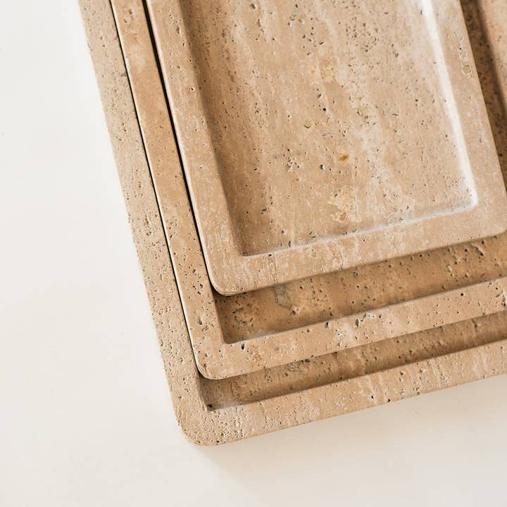 Co.House Designs - Wholesale Decorative Tray - Travertine Tray2