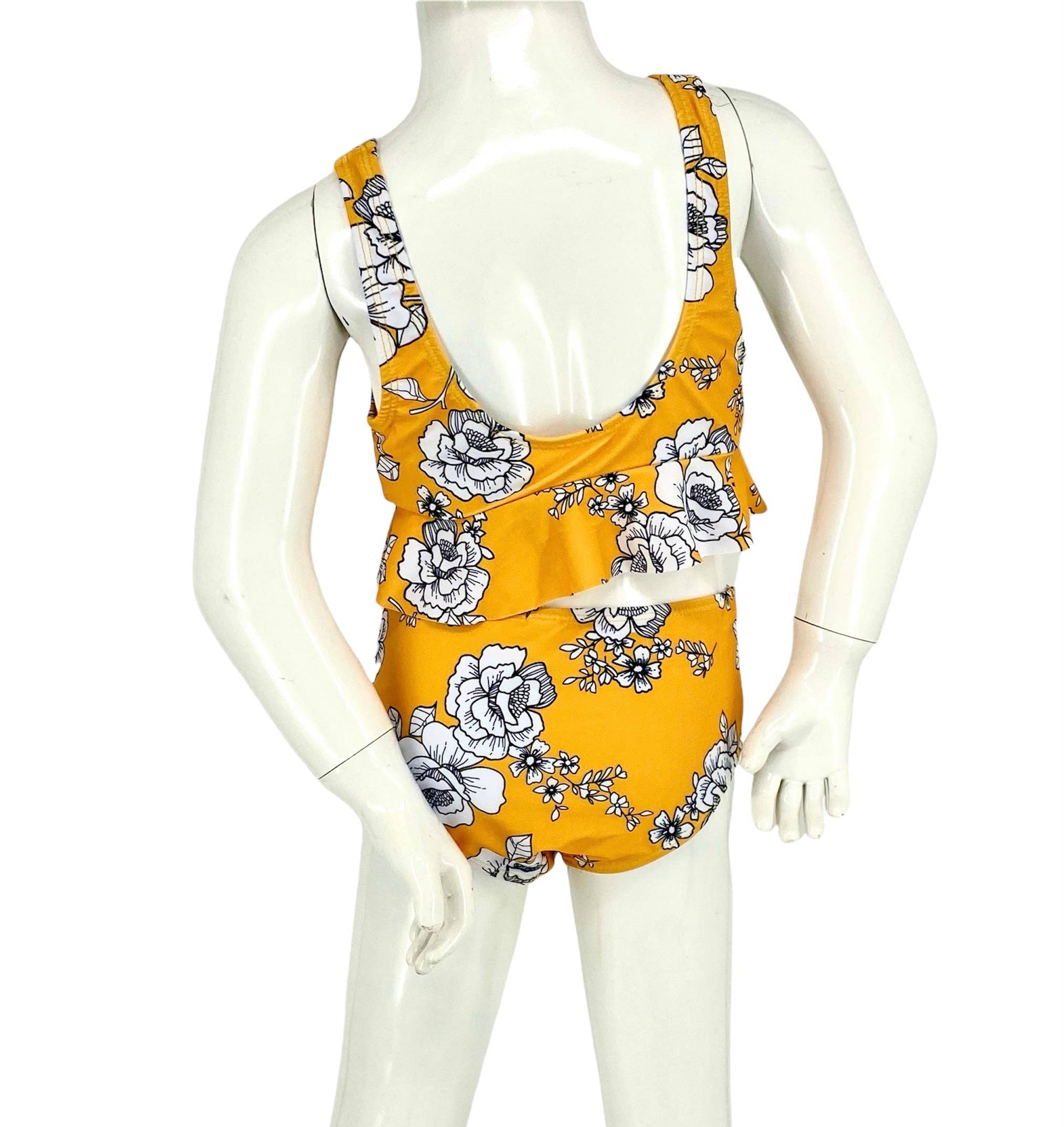 MARINA WEST SWIM – wholesale Baddräkt i två delar – barn – Sport-bh tankini 2 st -Rose Senap2