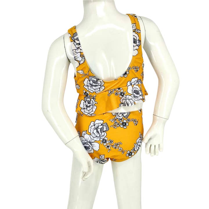 MARINA WEST SWIM – wholesale Baddräkt i två delar – barn – Sport-bh tankini 2 st -Rose Senap2