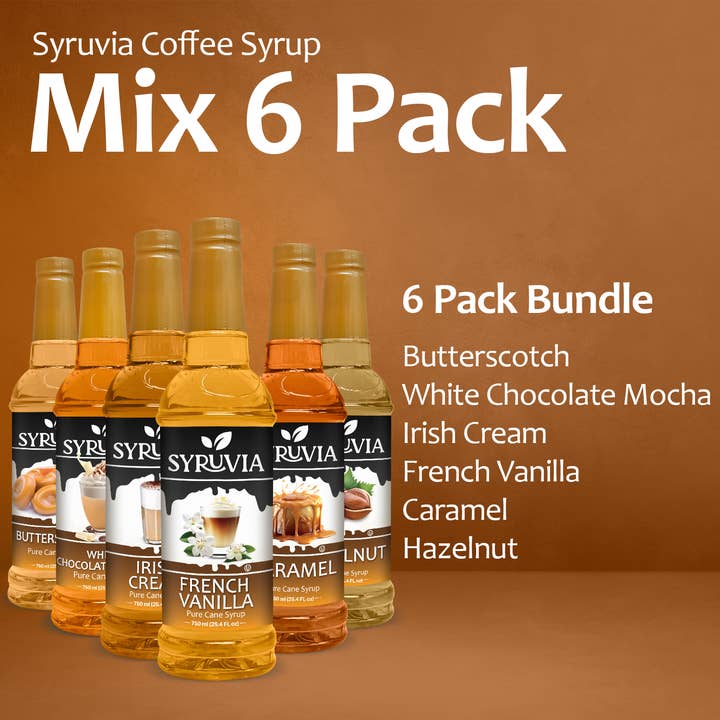 Syruvia - Wholesale Flavored Syrup - Syruvia Mix Case - Signature Creme Edition (6 Pack)3