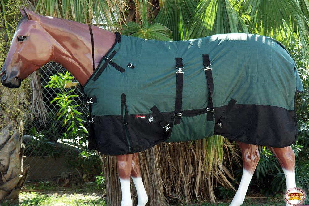 HILASON 1200D Winter Waterproof Poly Horse Blanket Belly Wrap Green | Turnout Blankets for Horses for wholesale on Faire2