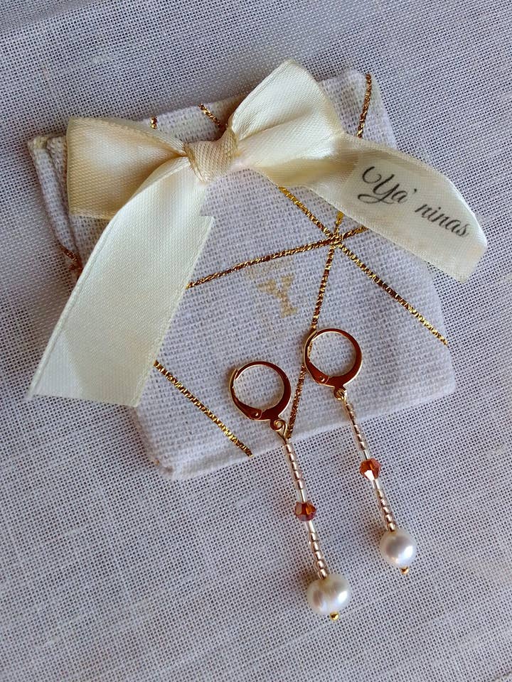 AZALEE Golden Earrings for wholesale by YANINAS