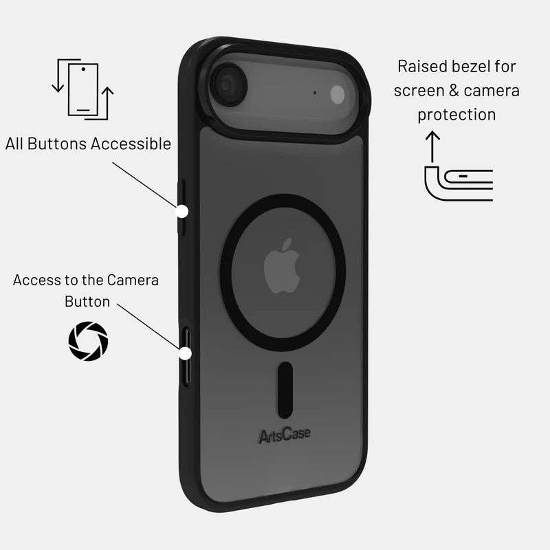 ArtsCase - Vente Coque de téléphone – femme - Coque transparente iPhone 17 Air avec MagSafe – Impact Hybrid1