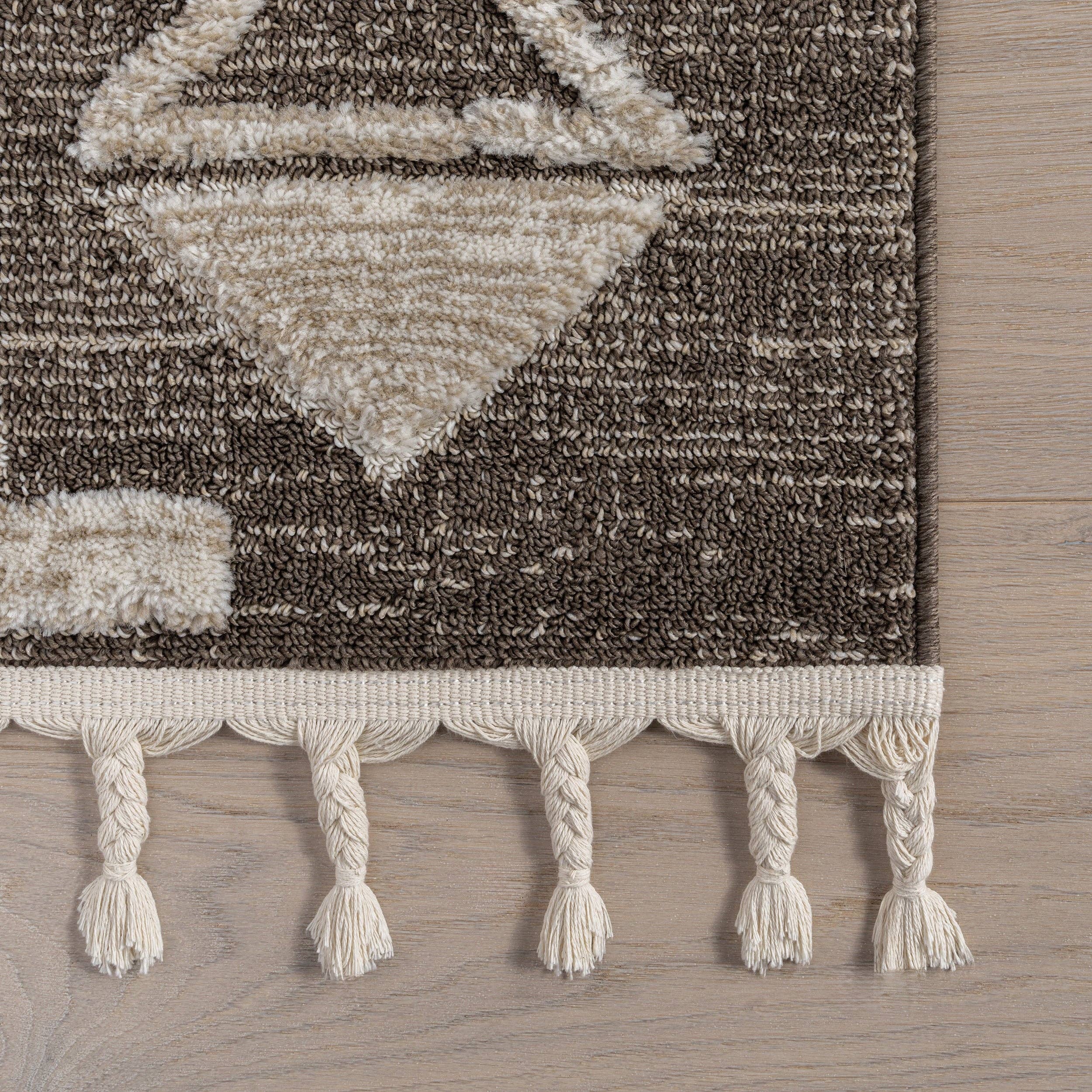 Marron Tapis d'aire à pampilles Gatsby Southwestern en vente sur Faire4