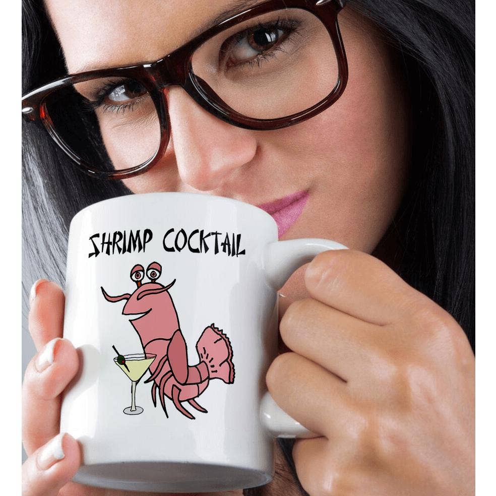 3dRose - Wholesale Coffee Mug - 3dRose, Funny Shrimp Drinking Martini Cocktail shrimp cocktail Pun, Mug9