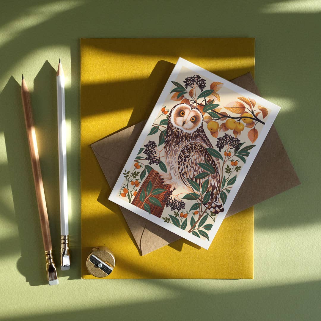 Printer Johnson Ltd – wholesale Everyday greeting card – Autumn Owl | Everyday greetings card | Autumn, nature1