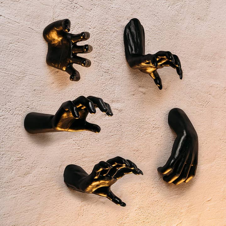 The Wine Savant / Khen Glassware - Wholesale Wall Accent - Decorative Hand Wall Decor Halloween Aesthetic Hanging Wall