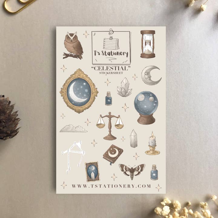 "Celestial" Sticker Sheet and other Purchase Wholesale printed paper cups. Free Returns & Net 60 Terms on Faire trending on Faire.