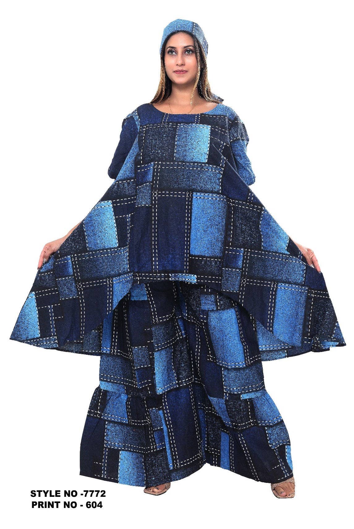 KaraChic - Wholesale Top & Pant Set (NOT Loungewear) - Women's - 7772A Authentic African Print 2pc Pant Set1