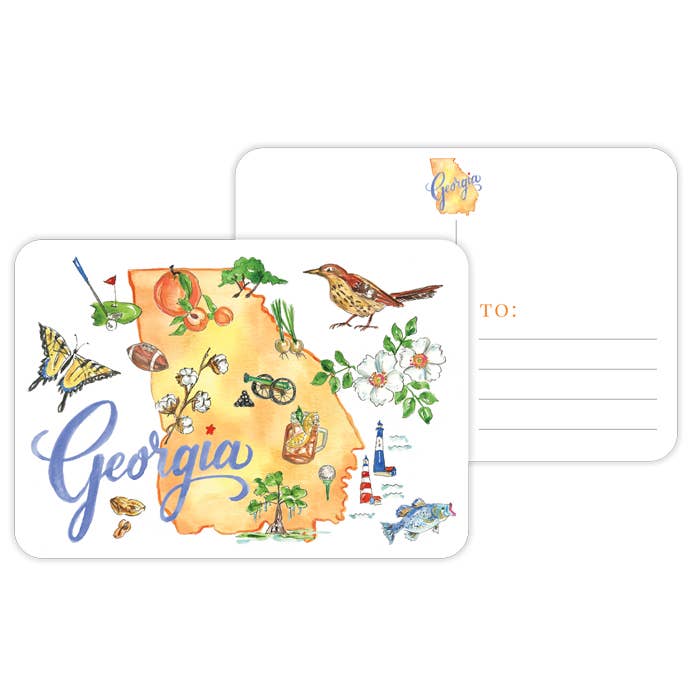 Cartes postales icônes peintes à la main de Géorgie pour la vente par RosanneBeck Collections