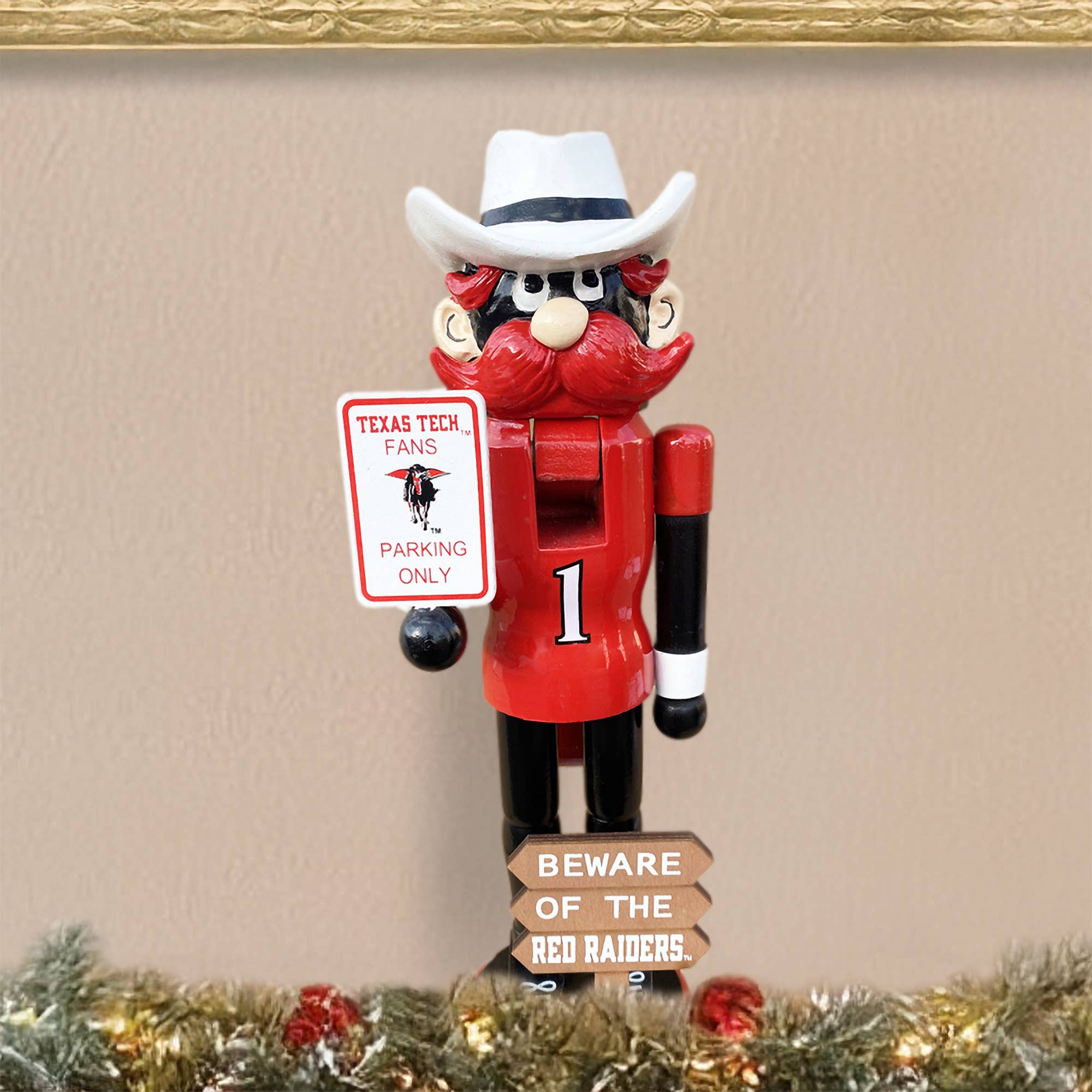 Santa’s Workshop Inc. - Wholesale Holiday Nutcracker - 12" Texas Tech Beware of the Red Raiders Nutcracker6