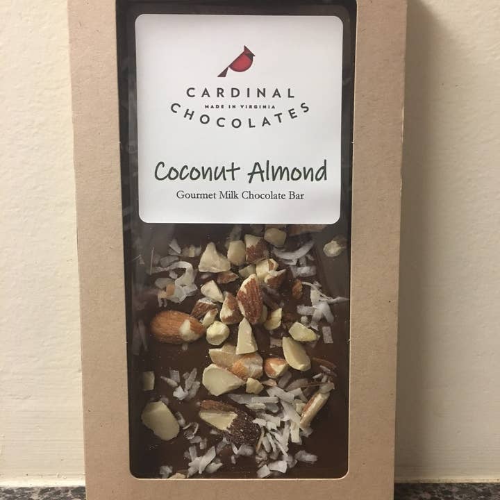 Cardinal Chocolates - Wholesale Chocolate bar - Coconut Almond Gourmet Chocolate Bar 4.5oz