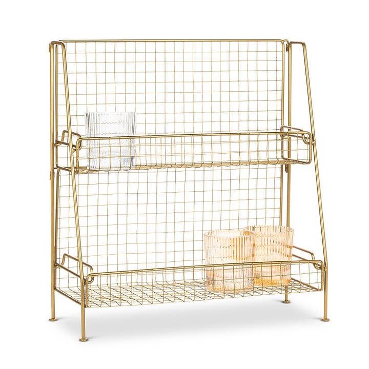Abbott - Wholesale Free Standing Shelf - Storage Rack with 2 Trays-18.5"H1