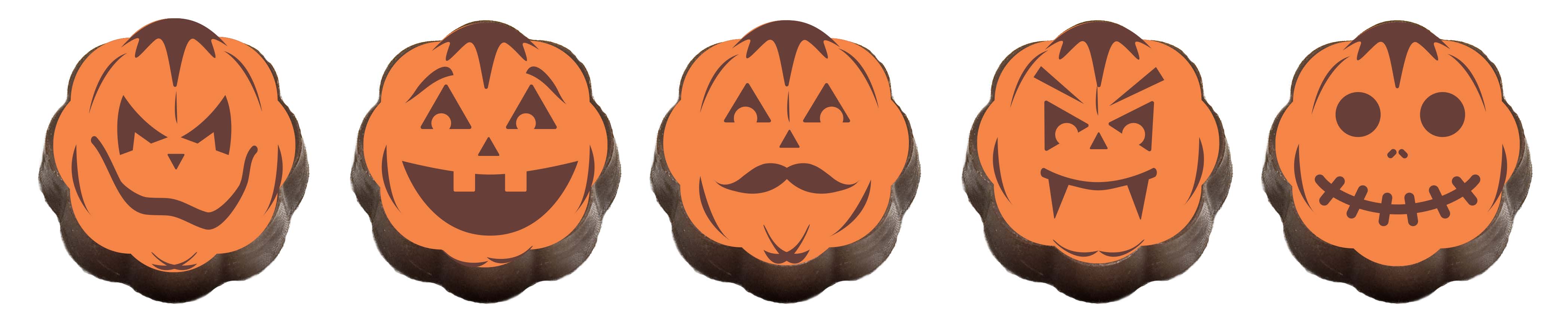 Chouquette - Venta al por mayor Dulces con chocolate - CHOCOLATES CALABAZA HALLOWEEN JACK O'LANTERN2