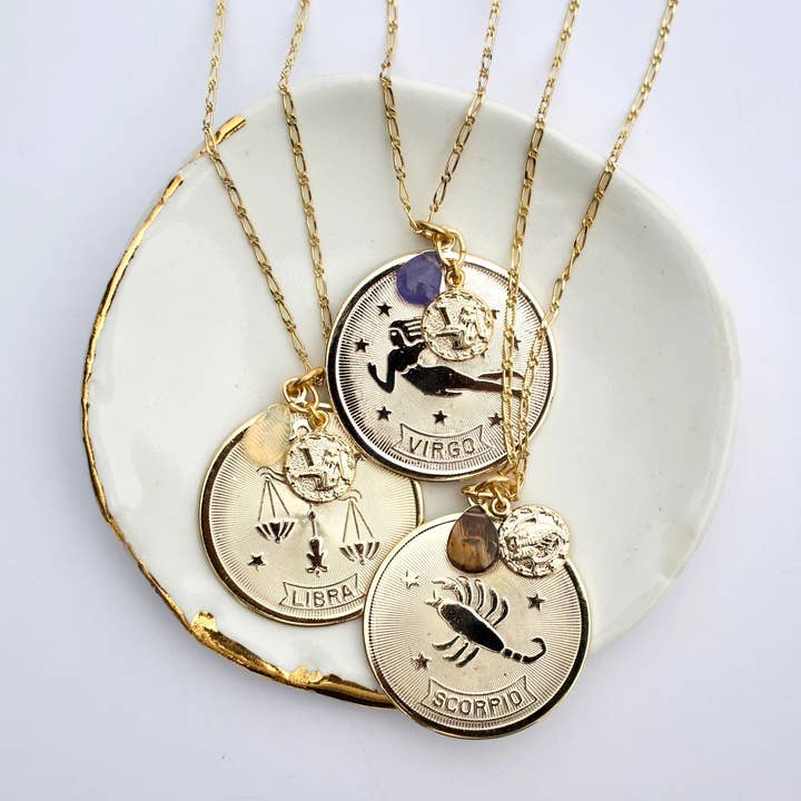 Collier Zodiac Coin 36 po pour la vente par a.v. max