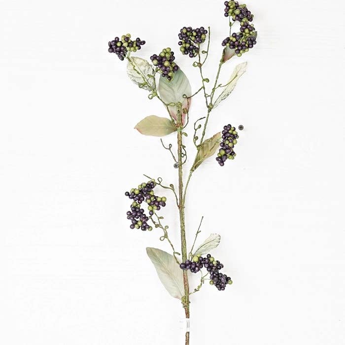 IS2225pu/gr- 35 in Twist Berry Spray-Dk.Pur/GR for wholesale by Impressive Enterprises, Inc.