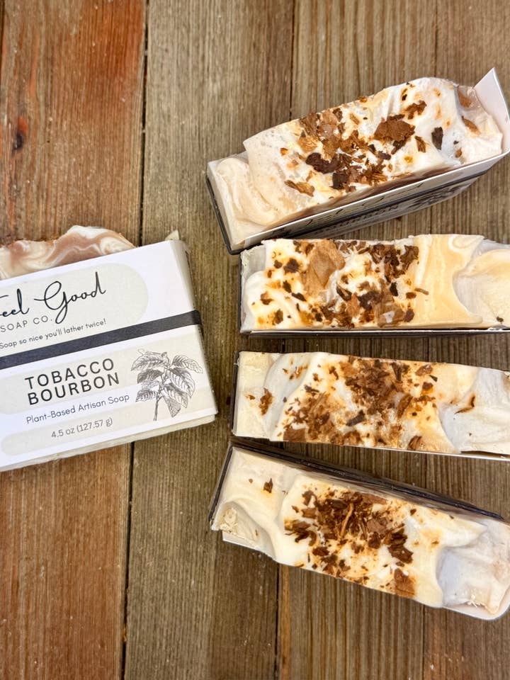 Tobacco Bourbon Organic Coconut Milk Soap for wholesale by Feel Good Market