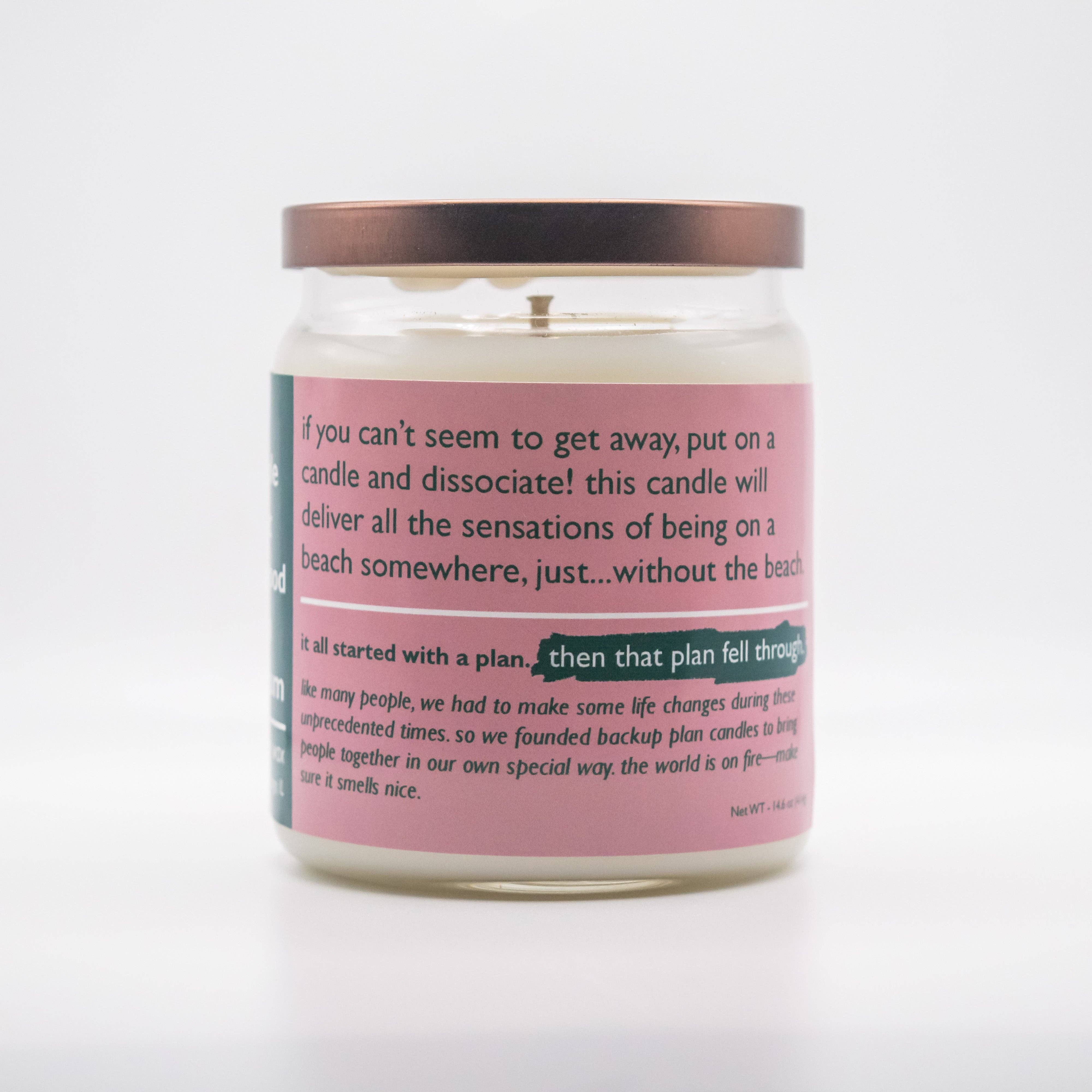 Backup Plan Candles - Wholesale Jar/Filled Candle - vacation i can't afford2