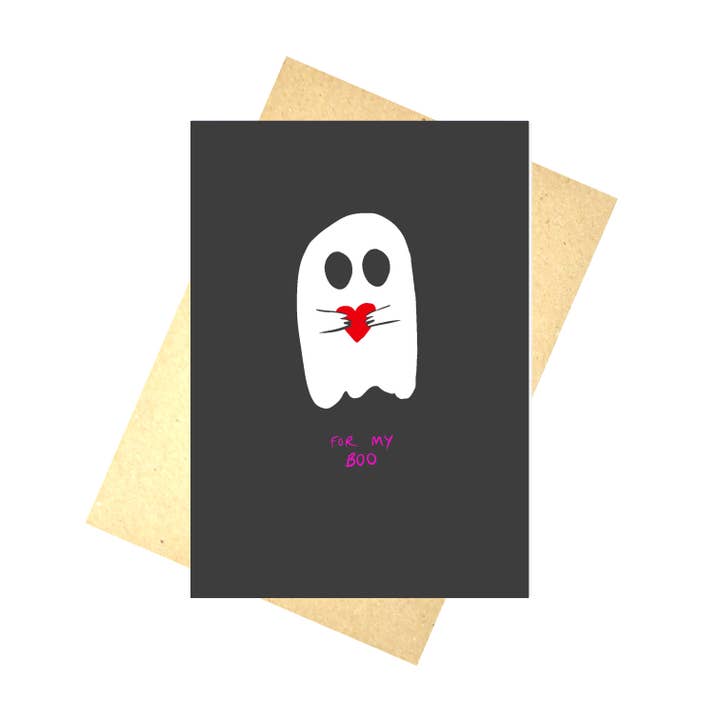 For My Boo Cute Ghost Card for wholesale by Duck Egg Designs