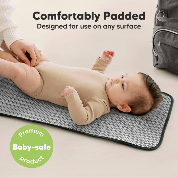 Black Geo Swift Portable Changing Pad for Baby, Diaper Changing Mat for wholesale on Faire