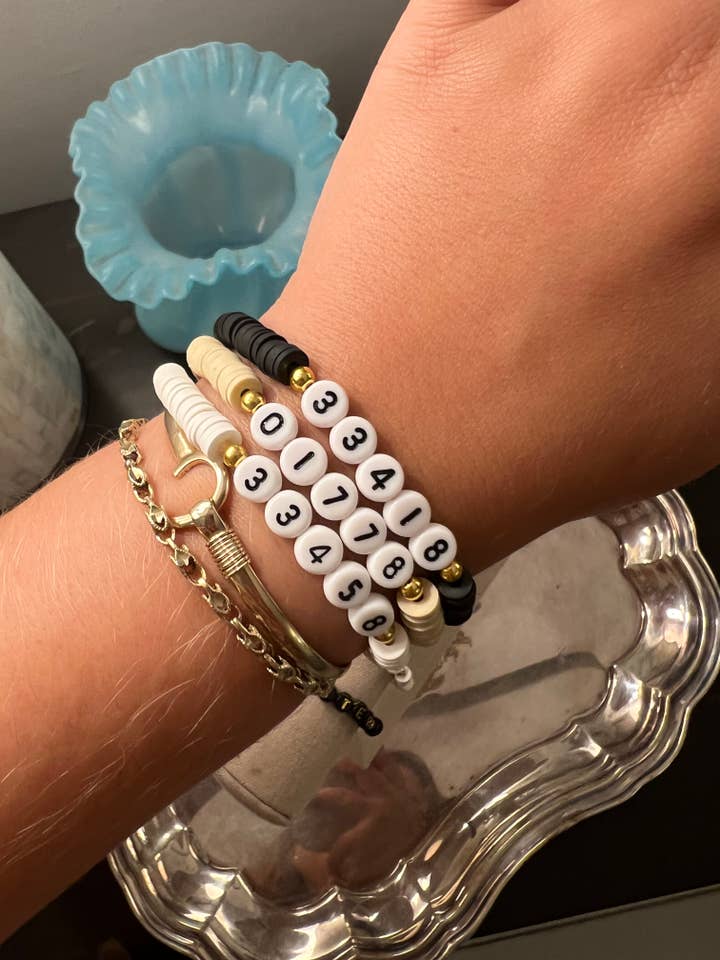 Bracciali con codice postale per la vendita all'ingrosso da parte di Julie Anna J Designs