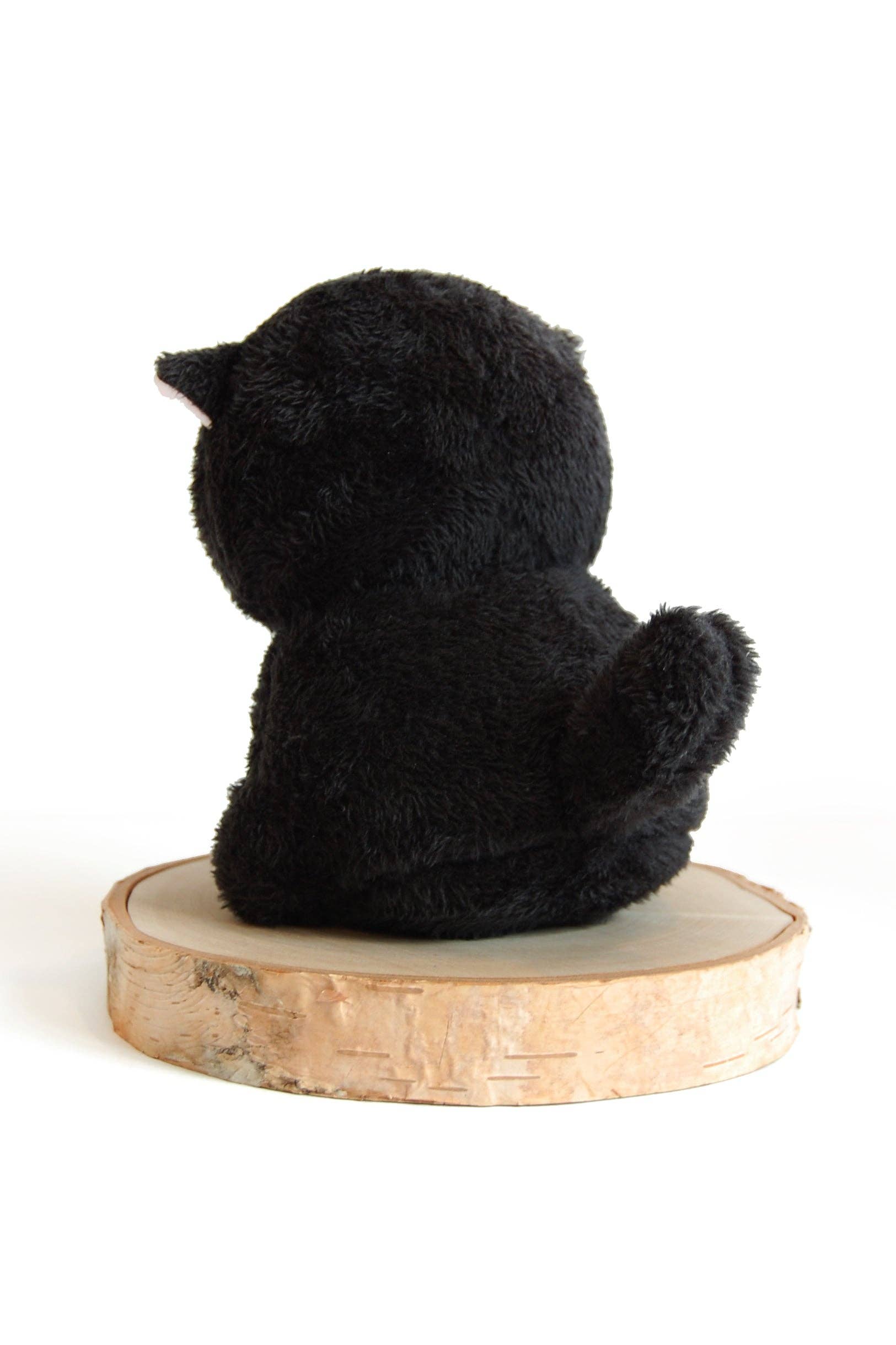 Floral Frolic - Wholesale Stuffed/Plush Toy - Kids & Baby - Angry Cat Plush- Fuzzy Black Void3