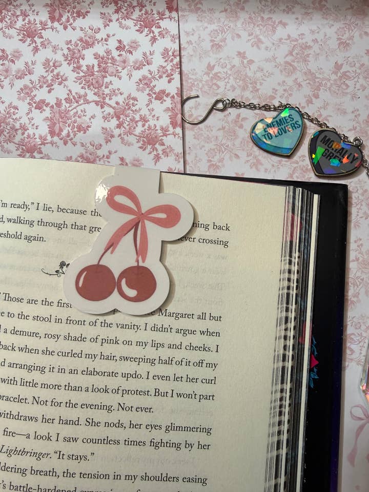 Croquette cherry magnetic bookmark for wholesale by Brinnvill Books