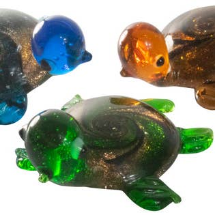 Glass Turtle Assorted Mini 1.5" for wholesale by Sea Creations