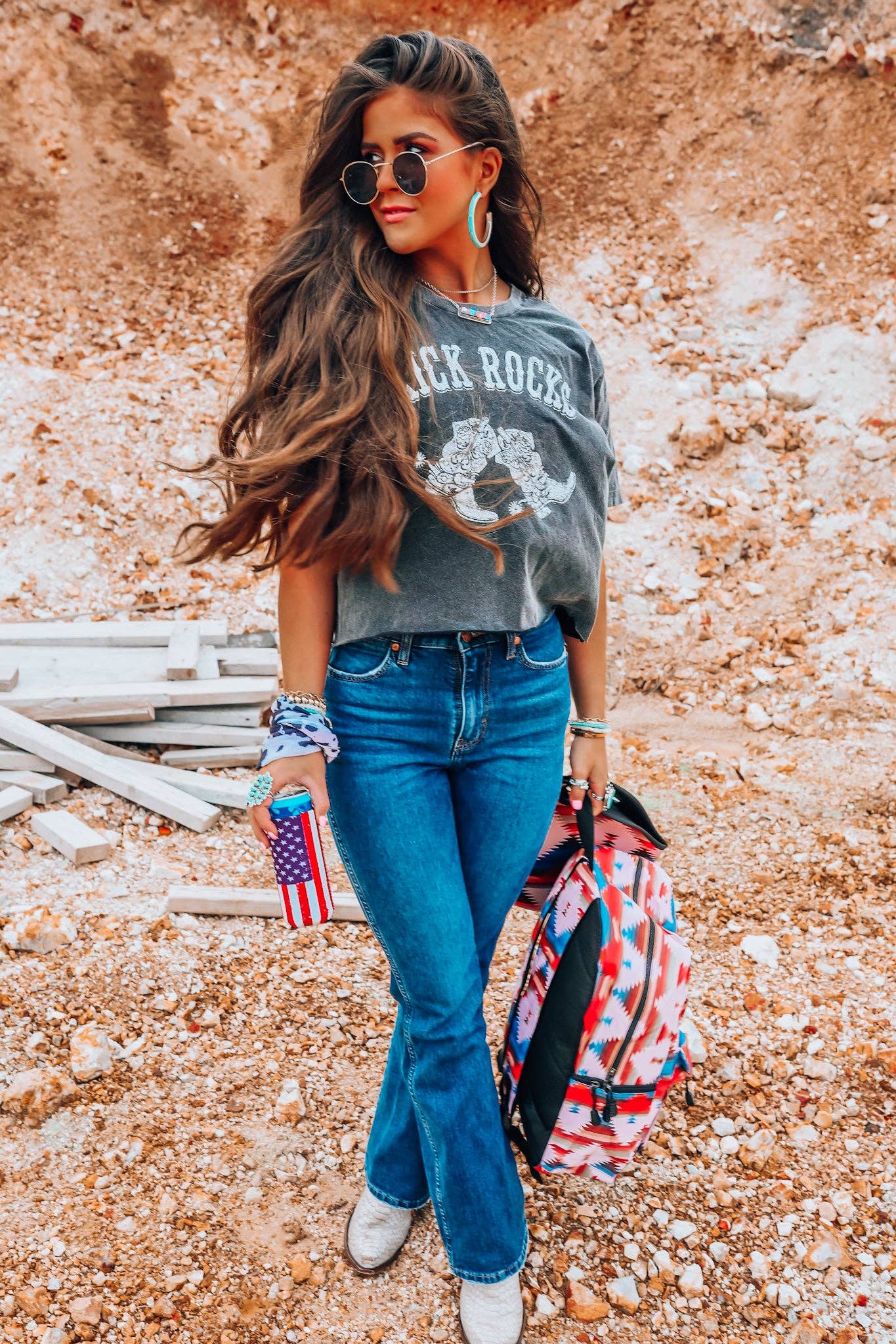 The Front Porch Label – wholesale Ryggsäck - Dam – Ryggsäck med aztekiskt mönster2