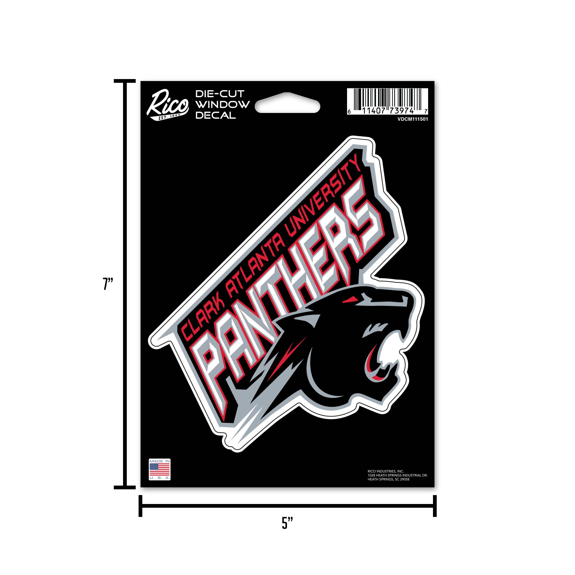 Rico Industries - Wholesale Car Decorative Charm - Unisex - NCAA  Clark Atlanta Uni. Panthers - CAU   Decal5