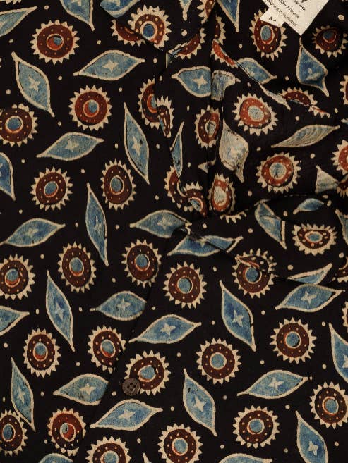 Multi celestial satin hand-printed shirt for wholesale on Faire5