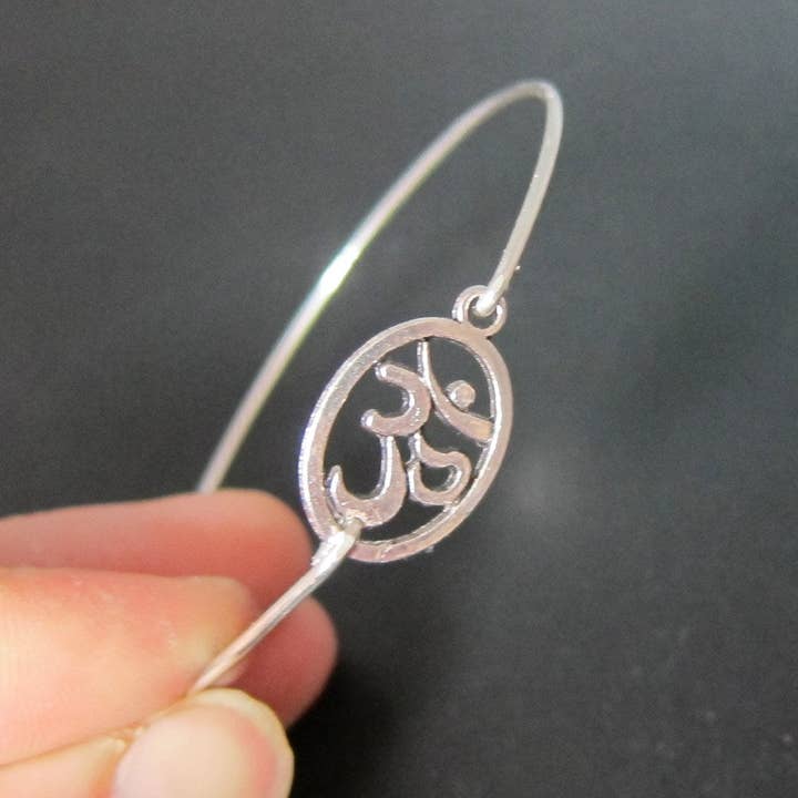 Om Chakra Bangle Bracelet for wholesale by Frosted Willow