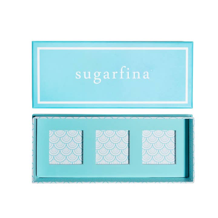 Sugarfina - Wholesale Gummy - Sugarfina Aqua + White - 3pc Candy Bento Box®(Dyo) (Empty)