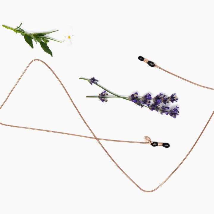 Corrente de óculos em ouro rosa MILI soleash® por atacado de soleash