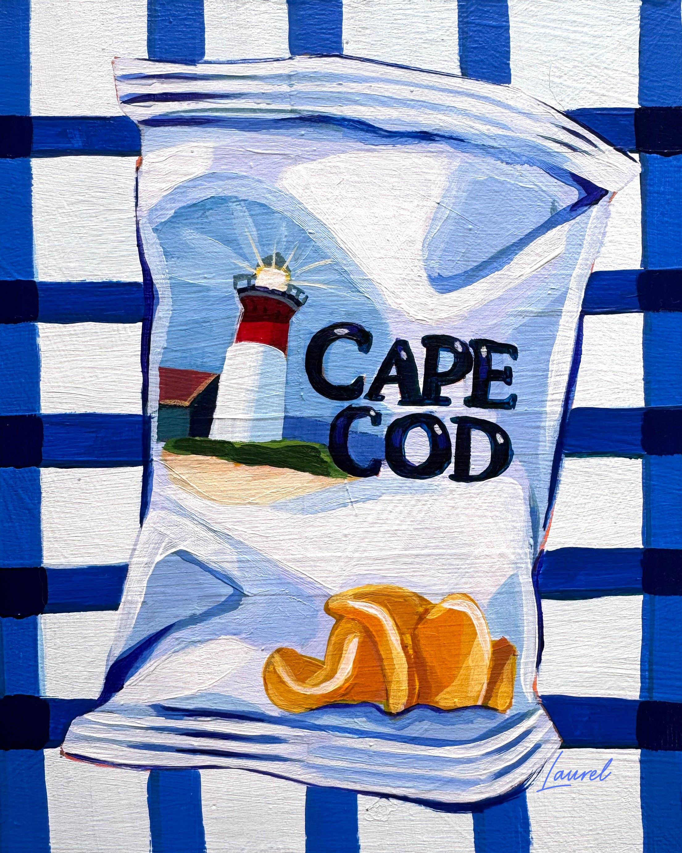 Laurel Greenfield Art - Vente Affiche d'art - Impression d'art Cape Cod Chips - Cadeau emblématique de la Nouvelle-Angleterre1