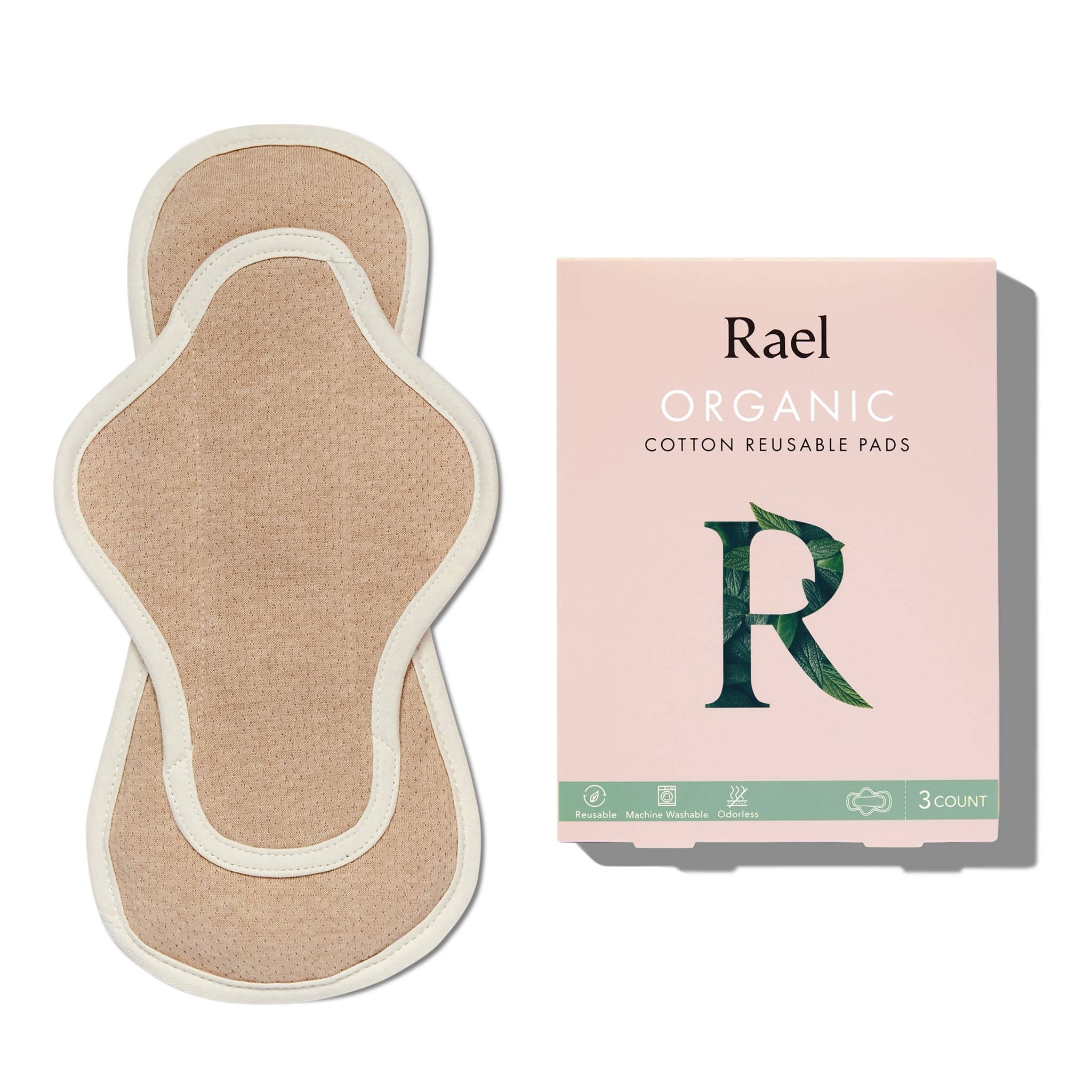 Rael - Wholesale Period Underwear - Women's - Rael Organic Cotton Reusable Pads1