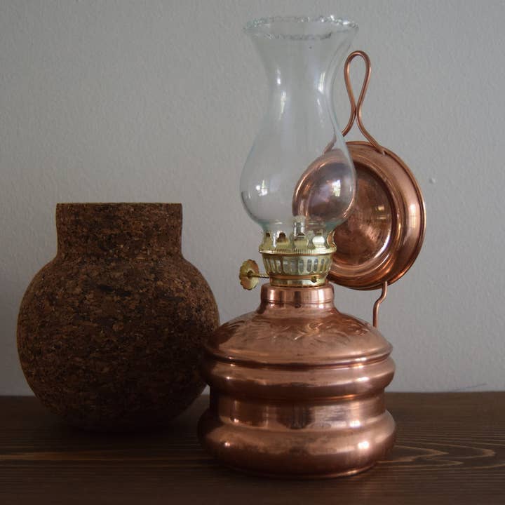Cherchiee - Wholesale Accent/bureaulamp - Handgemaakte rustieke vintage Turkse koperen olielamp