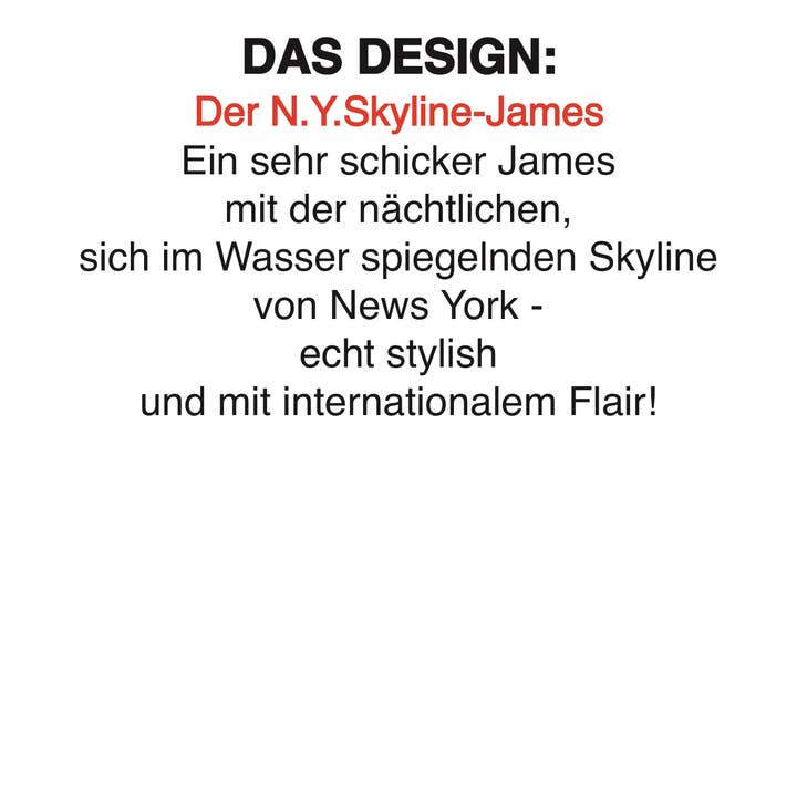 James - der kultige Einkaufs-Butler - Wholesale Grocery/Shopping Bag - New York Skyline James1
