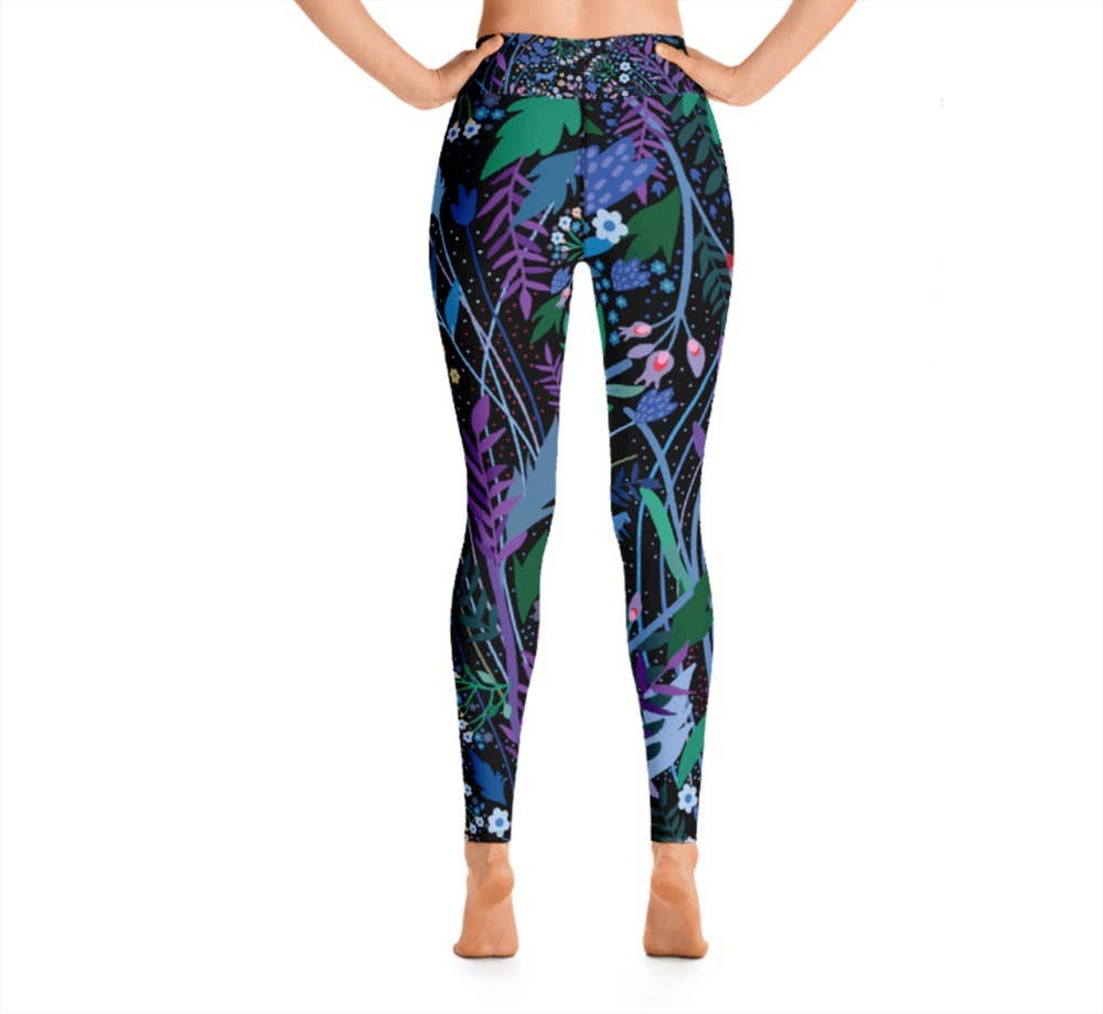 Jessie Zhao New York - Wholesale Athletic/Lounge Leggings - Women's - High Waist Yoga Leggings In Night Garden7