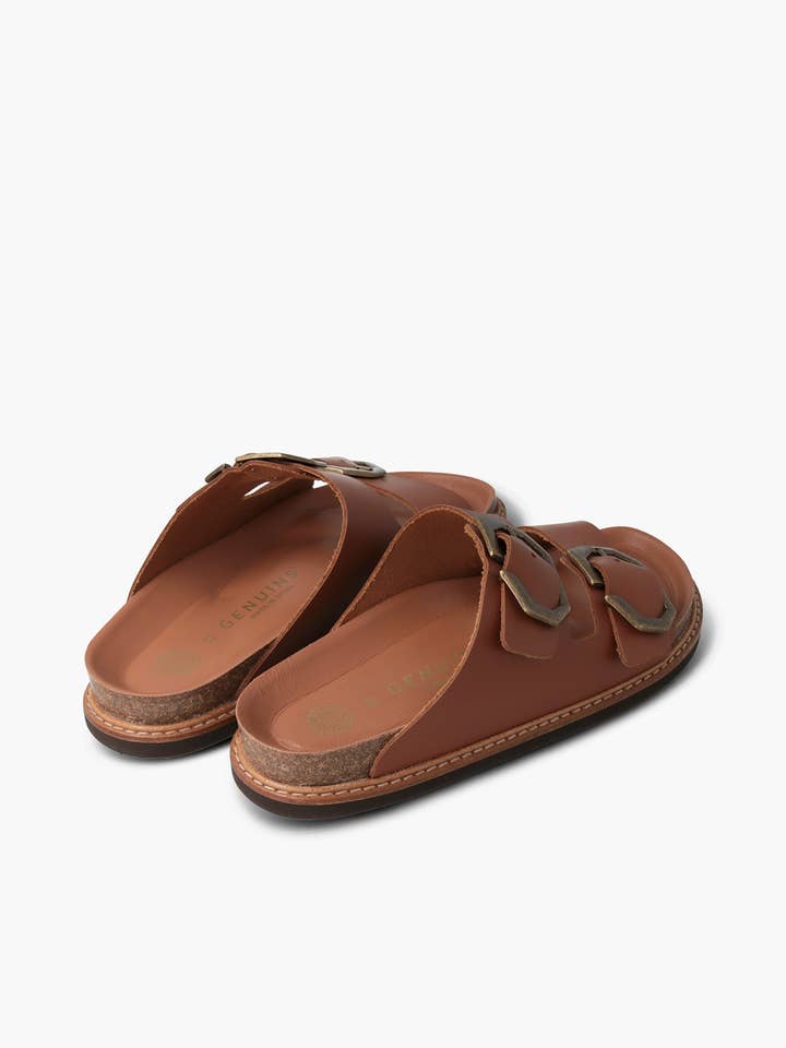 GENUINS - Wholesale Sandals - Women's - GALIA LEATHER CAMEL
