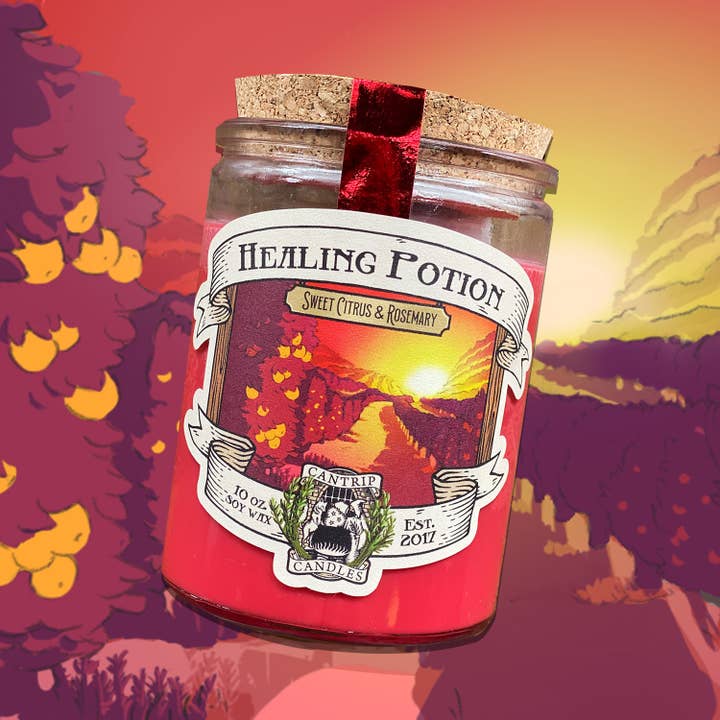 Cantrip Candles - Wholesale Jar/Filled Candle - Healing Potion 10 oz.