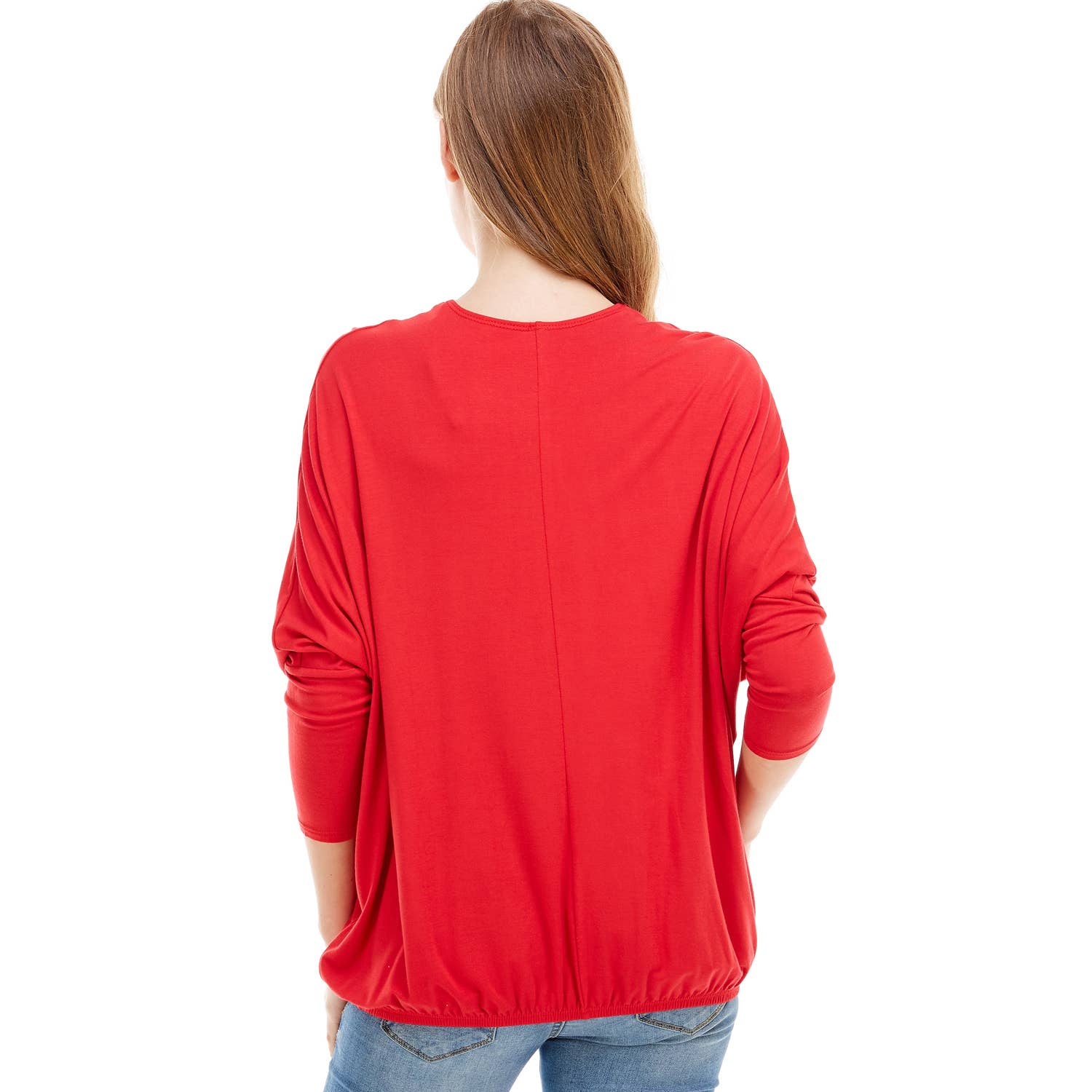 Azules Clothing - Wholesale Tunic - Women's - ATP-2309RS-DOLMAN Sleeve Elastic Bottom Hem Tunic52