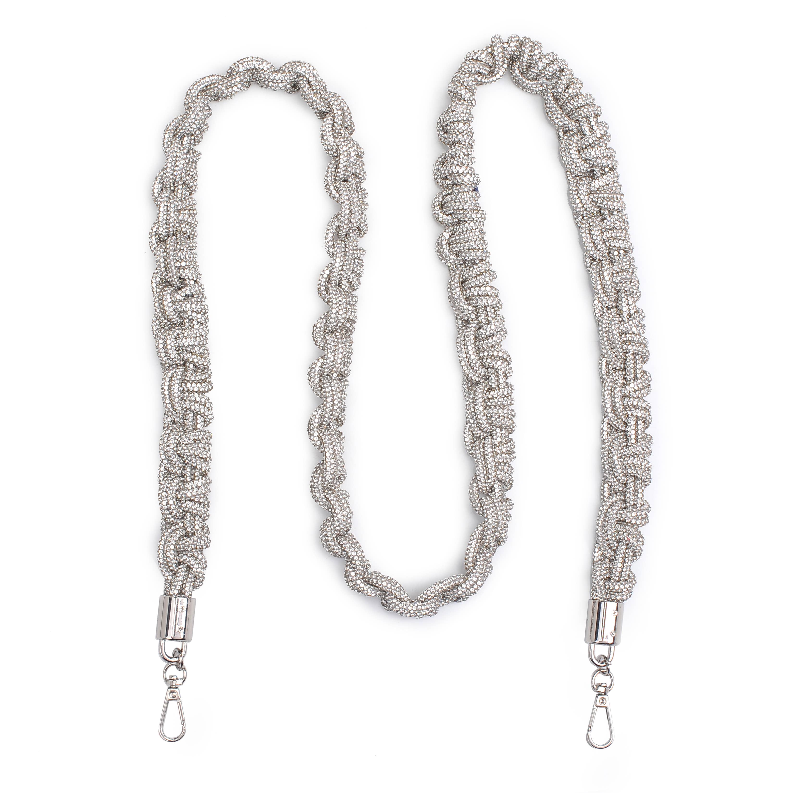 Silver Sparkling Visions Crystal Rhinestone Bag Shoulder Strap for wholesale on Faire3