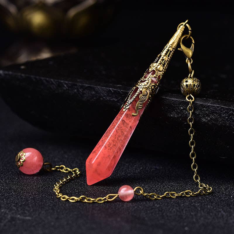 Gemcohub – Großhandel Spiritueller Stein/Kristall – Buntes Pendel aus natürlichem Kristallstein in Hexagon-Form9