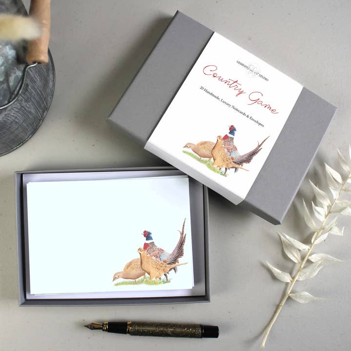 Pheasant Notecards/Place Cards | Gifts | Stationery | Cards for wholesale by Gemini's Fine Art Studio