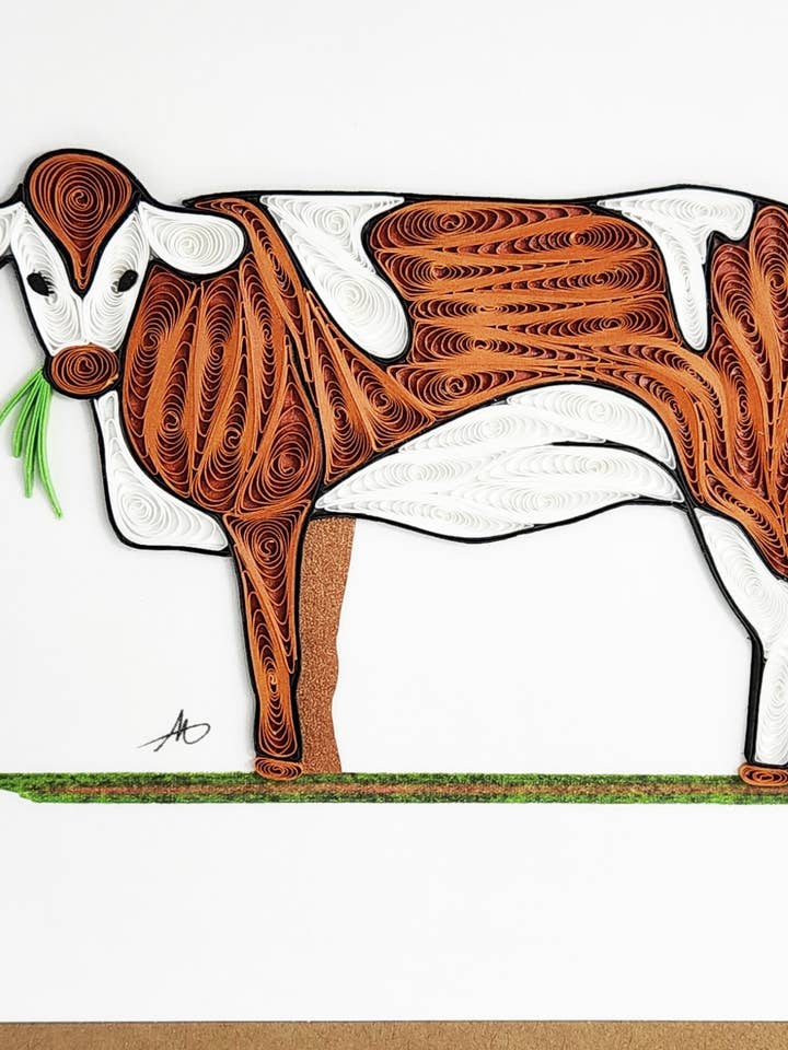 #282 mucca per la vendita all'ingrosso da parte di Iconic Quilling