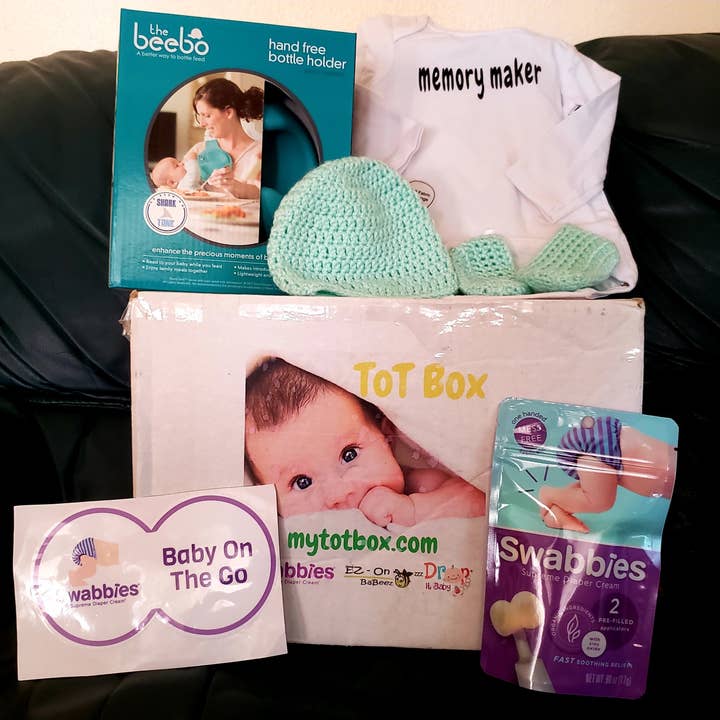 My Tot Box™ - Box #1: "Newborn Tot Box", for newborn babies ages 0-3 months for wholesale by EZ-On BaBeez