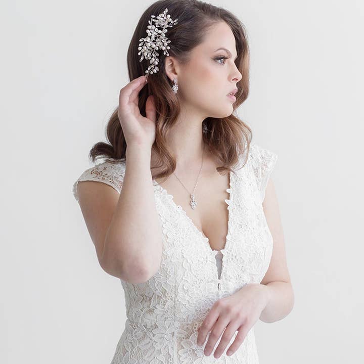 allureweddingjewelry - Vente Épingles à cheveux - Peigne à cheveux Gwen Pearl1